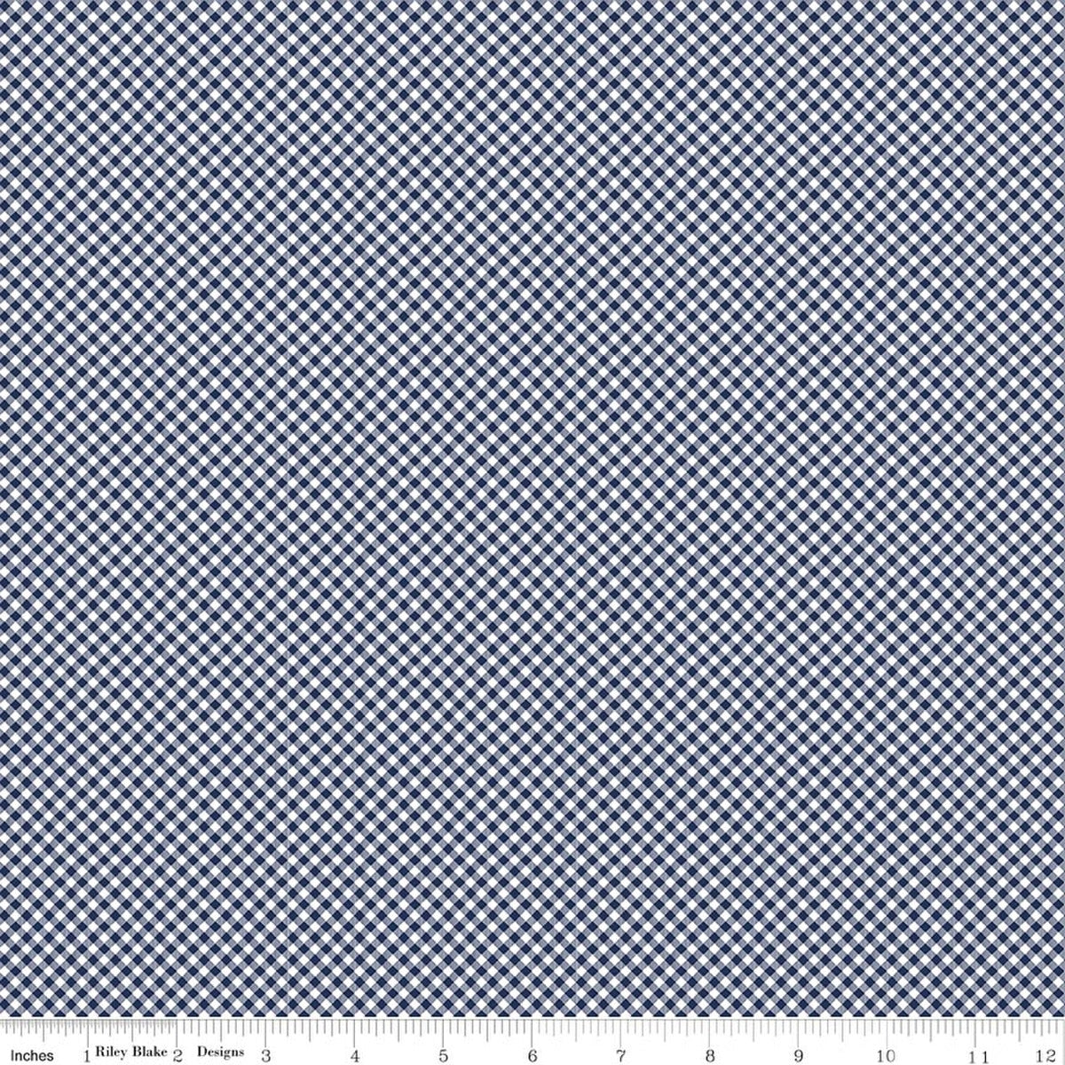 Seasonal Basics Gingham Navy Fabric by the Yard - C777-NAVY