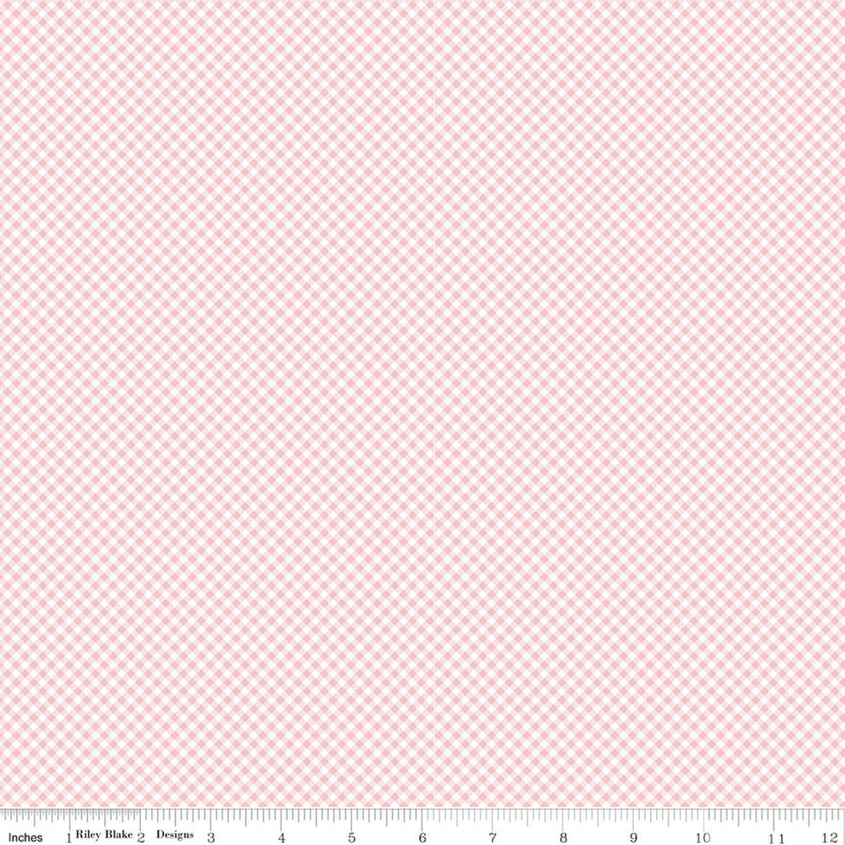 Seasonal Basics Gingham Pink Fabric by the Yard - C777-PINK