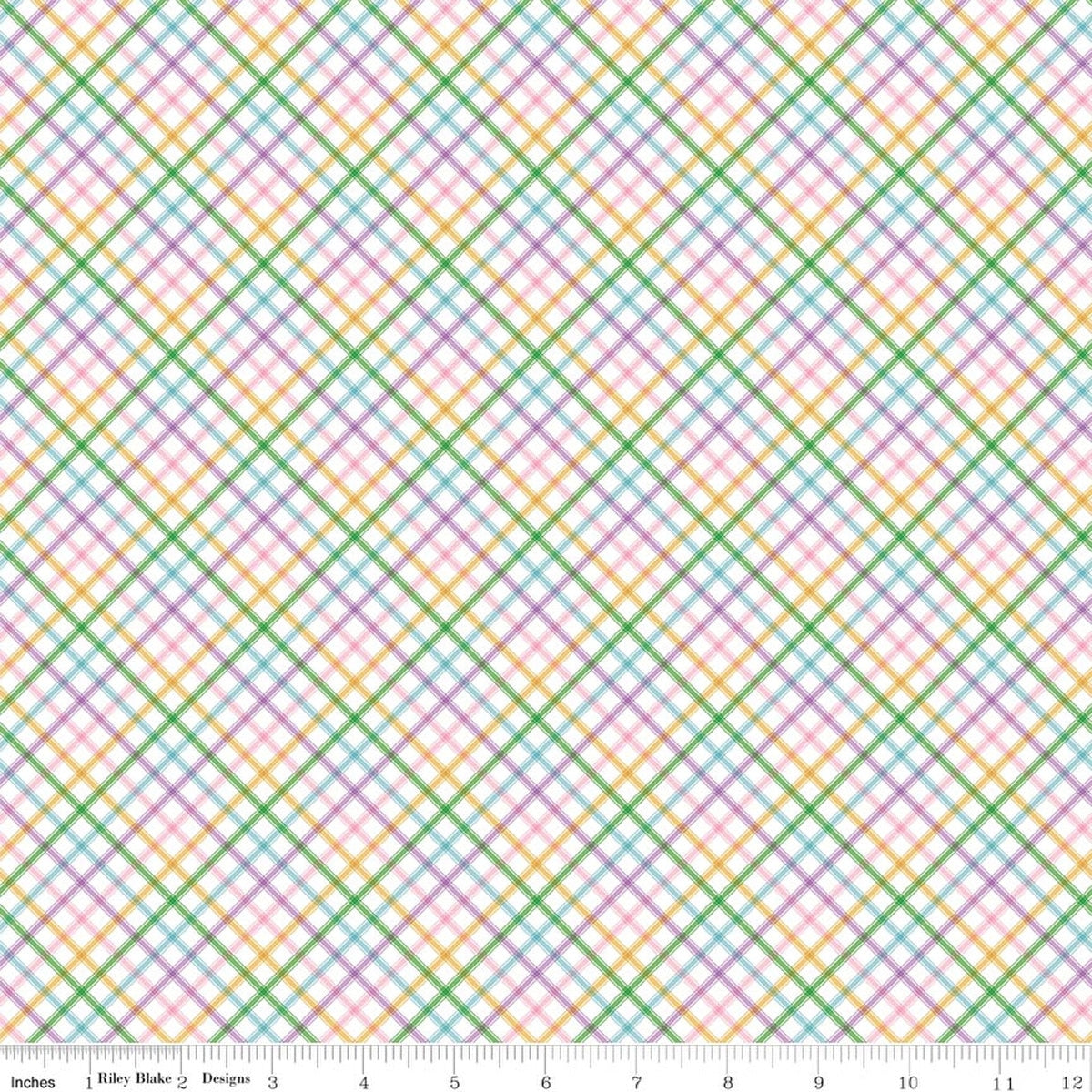 Seasonal Basics Plaid Easter Fabric by the Yard - C778-EASTER