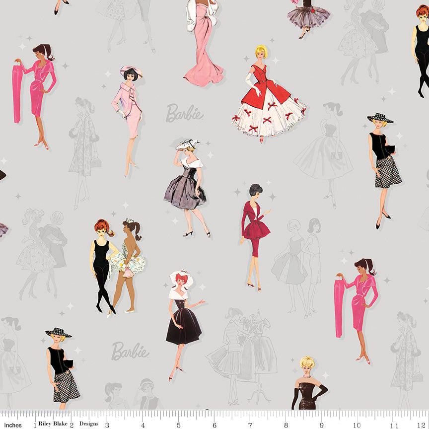 Barbie™ Vintage Main Gray Fabric