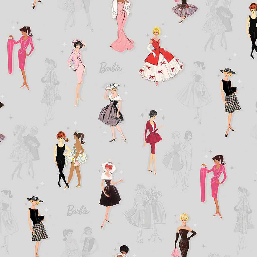 Barbie™ Vintage Main Gray Fabric