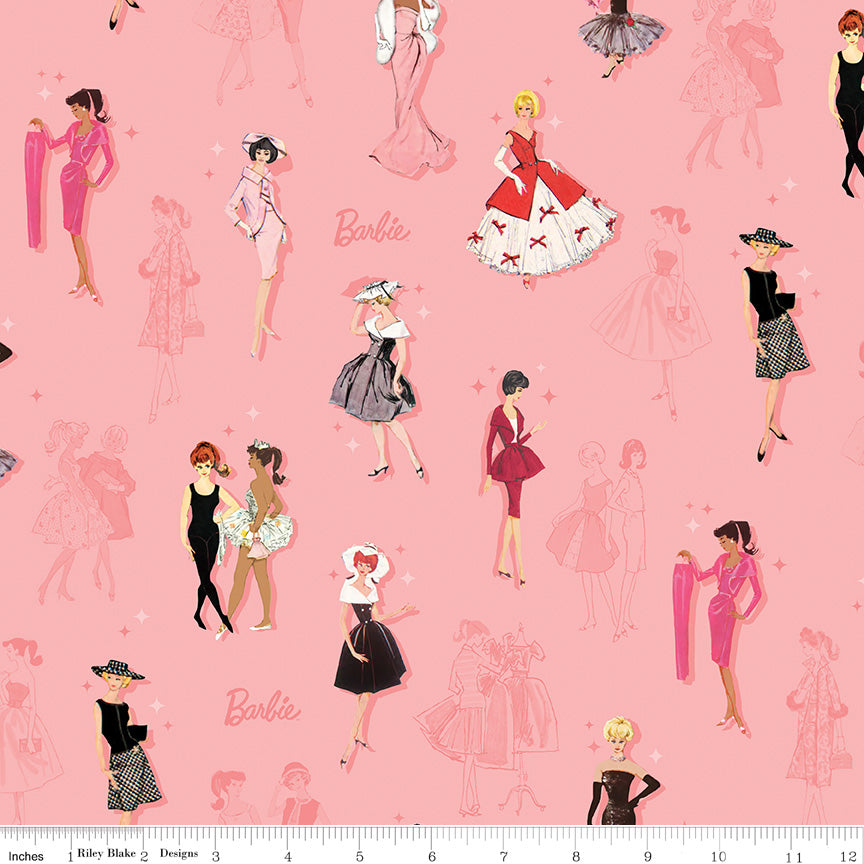 Barbie™ Vintage Main Pink Fabric
