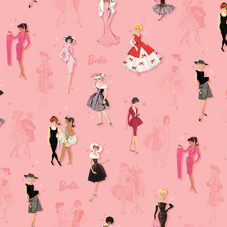 Barbie™ Vintage Main Pink Fabric