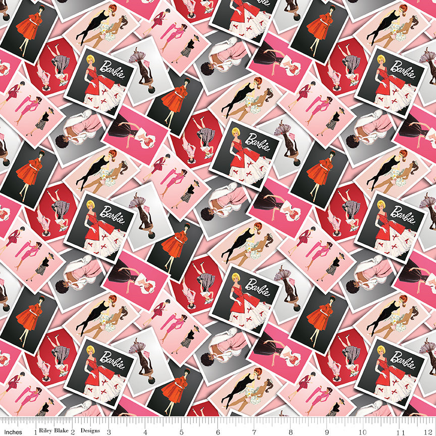 Barbie™ Vintage Photos Pink Fabric