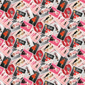 Barbie™ Vintage Photos Pink Fabric