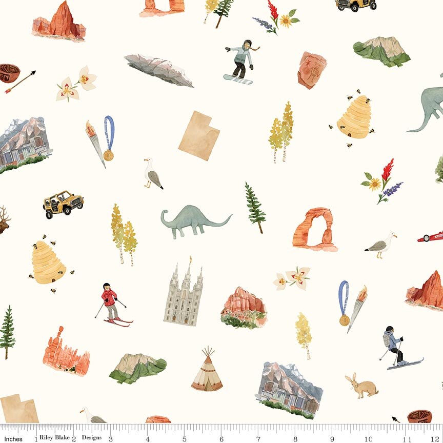 Utah Main Cream Fabric