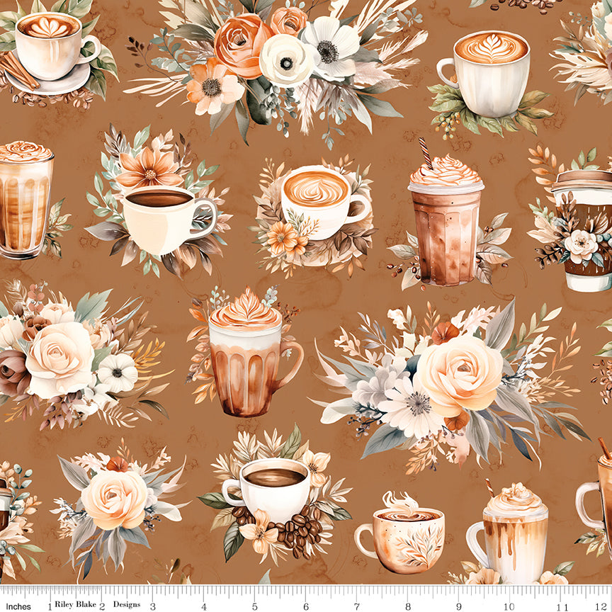Coffee Time Main Cinnamon Fabric