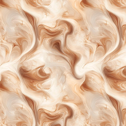 Coffee Time Swirl Cinnamon Fabric - By the yard