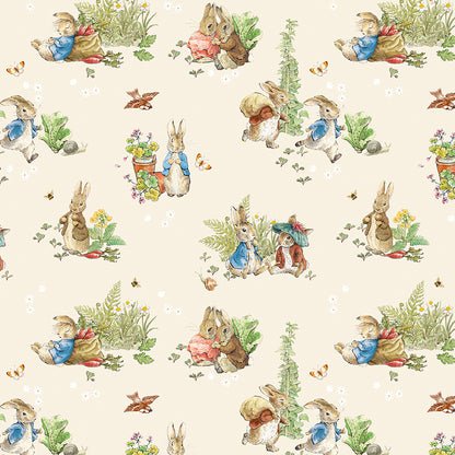 Peter Rabbit™ and Benjamin Bunny™ Main Cream Fabric