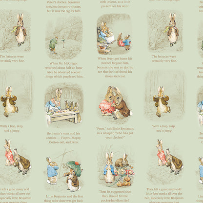 Peter Rabbit™ and Benjamin Bunny™ Story Time Green Fabric