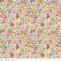 Sketchbook Flower Garden Cream Fabric