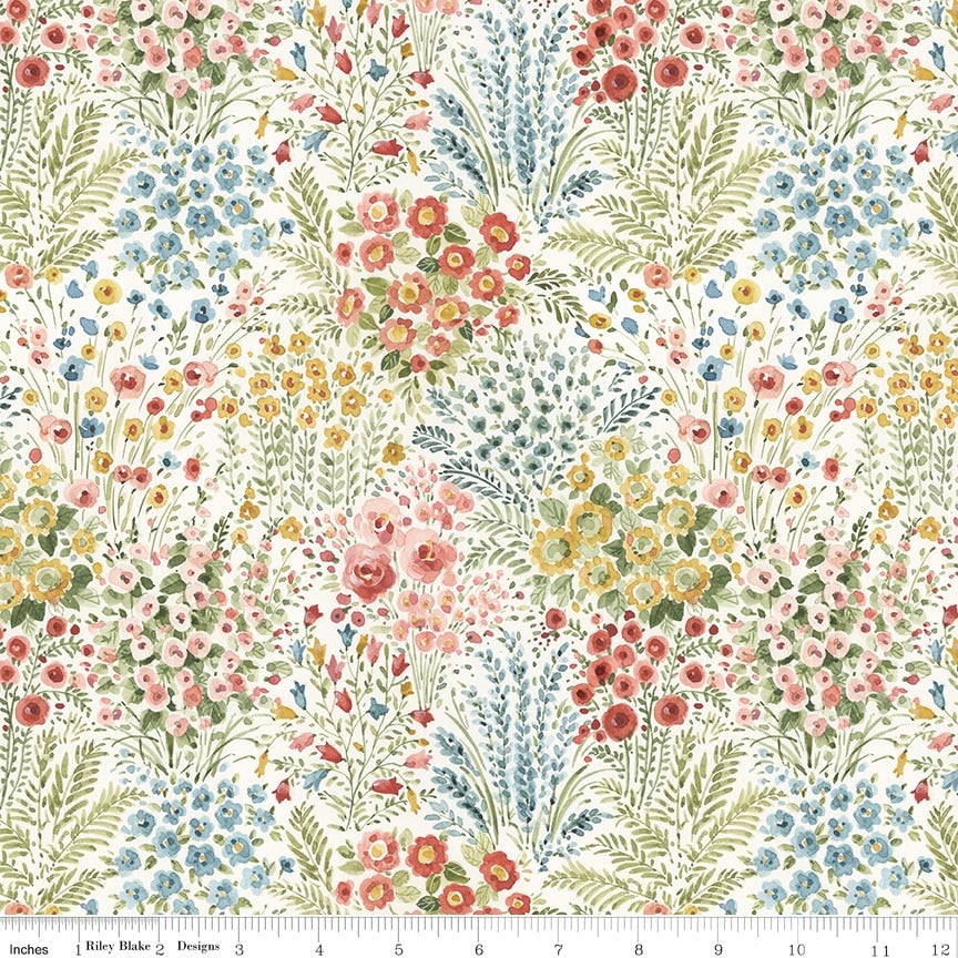 Blissful Moments Meadow Cream Fabric by Lisa Audit for Riley Blake Designs