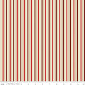 Poinsettias at Christmas Stripe Red Foil by Jennifer Bosworth for Riley Blake Designs
