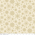 Poinsettias at Christmas Snowflakes Cream Foil by Jennifer Bosworth for Riley Blake Designs