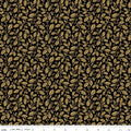 Poinsettias at Christmas Holly Black Foil by Jennifer Bosworth for Riley Blake Designs