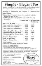 Simple Elegant Tee Pattern