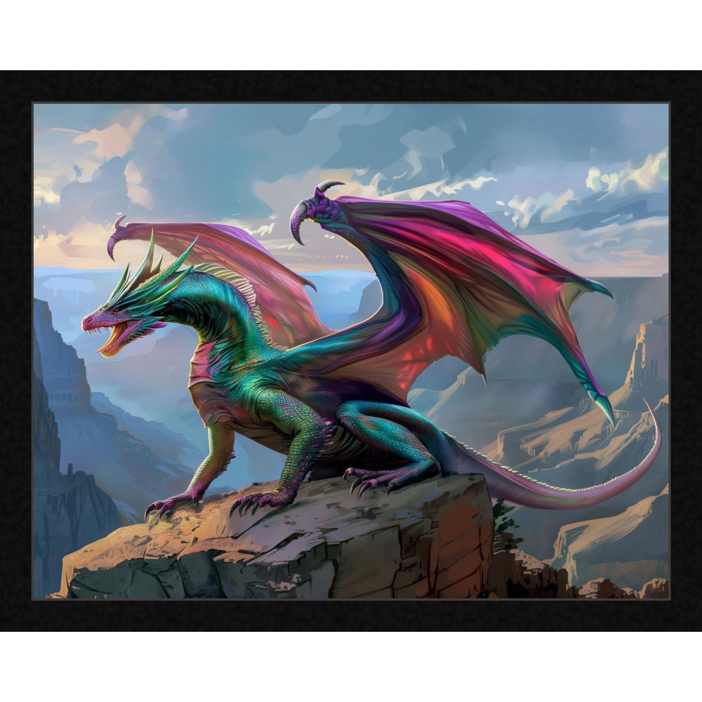 Canyon King Dragon Fabric Panel