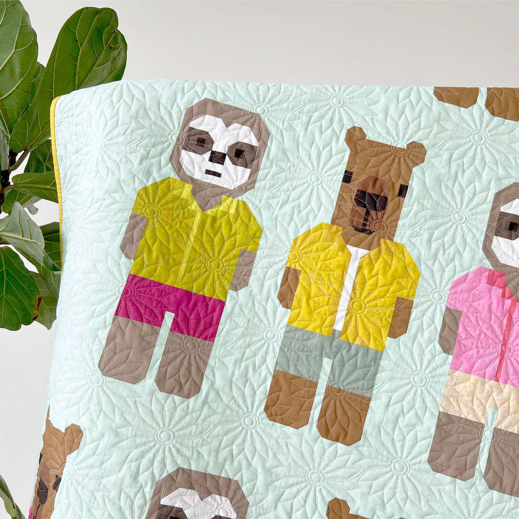 Elizabeth Hartman Capybara and Sloth Quilt Pattern