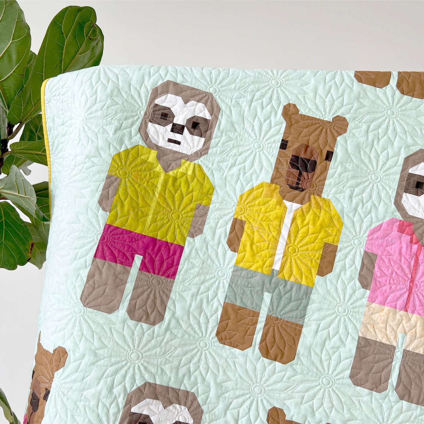 Elizabeth Hartman Capybara and Sloth Quilt Pattern