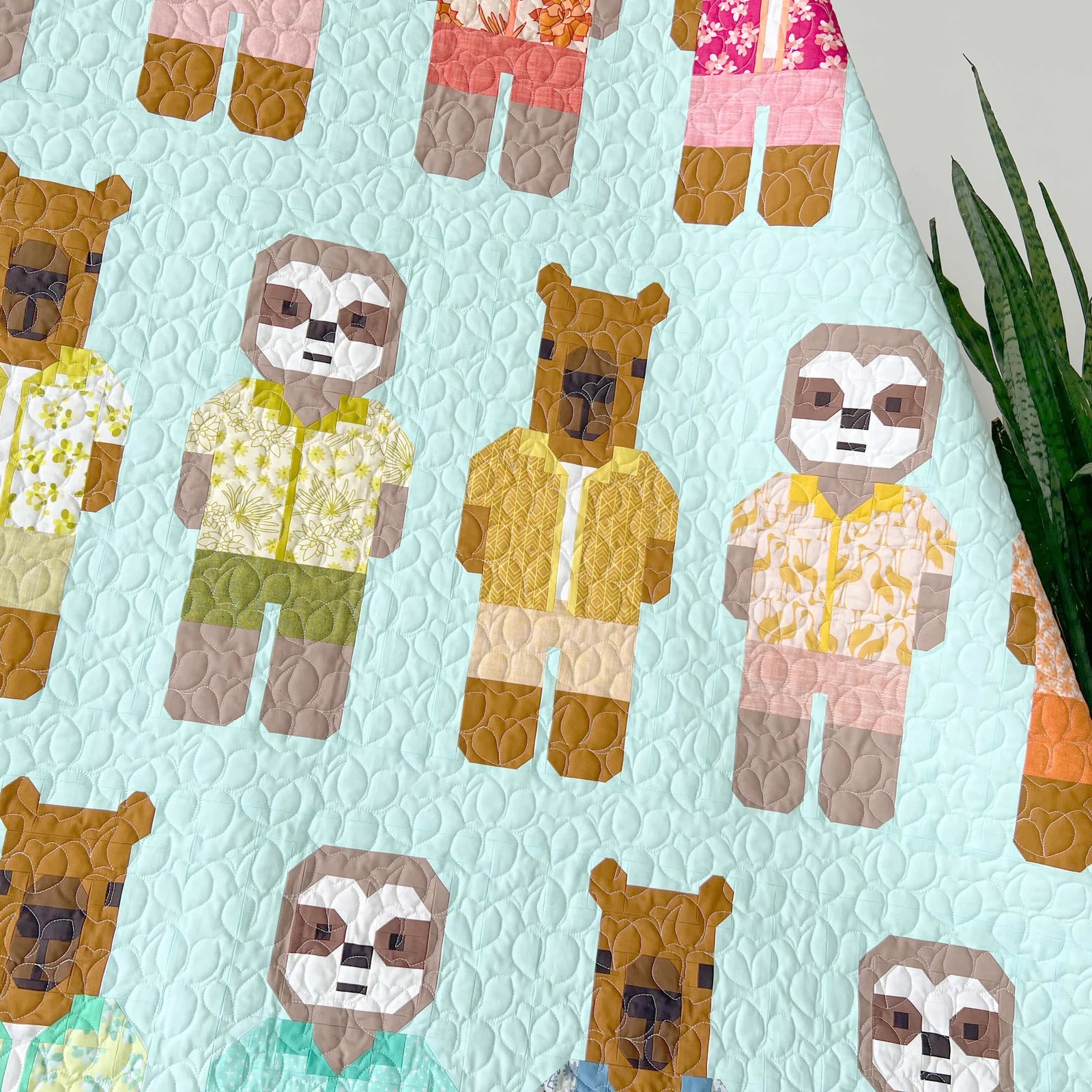 Elizabeth Hartman Capybara and Sloth Quilt Pattern