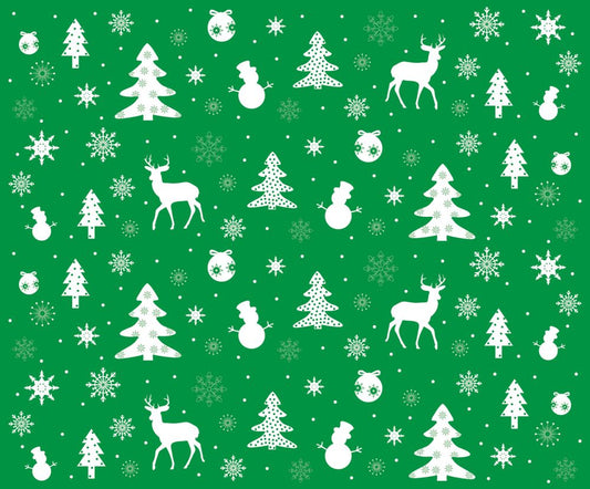 Fat Quarter Christmas Shuffle Green