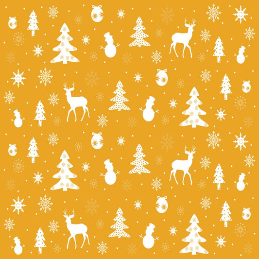 Fat Quarter Christmas Shuffle Yellow