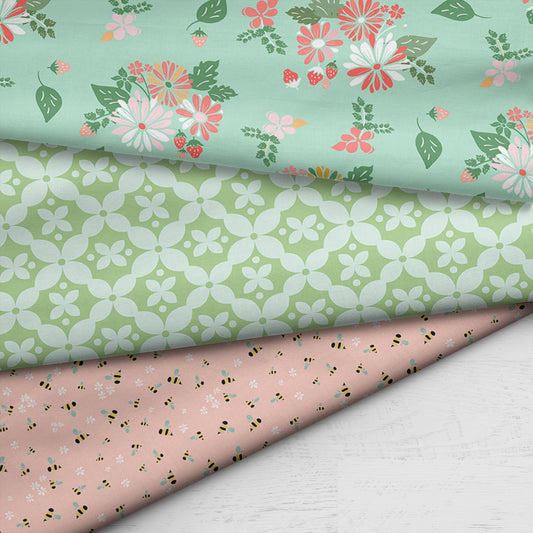 3 Yard Fabric Bundle Clover Farm Blue #1