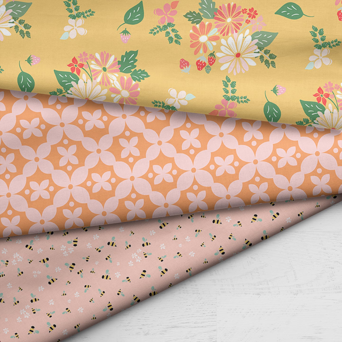 3 Yard Fabric Bundle Clover Farm Yellow #1