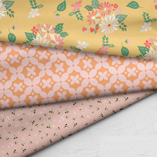 3 Yard Fabric Bundle Clover Farm Yellow #1