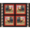 Cock-a-Doodle Fabric Panel