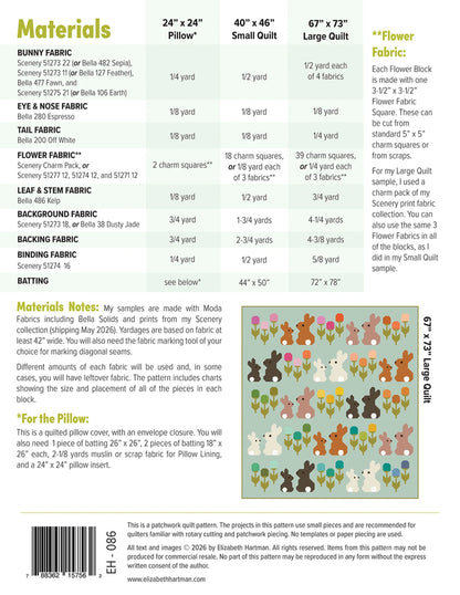 Elizabeth Hartman Cottontails Quilt Pattern