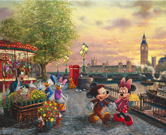 Disney Dreams Mickey & Minnie in London Fabric Panel