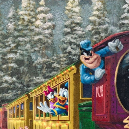 Disney Dreams Mickey & Minnie Candy Cane Express III Fabric Panel