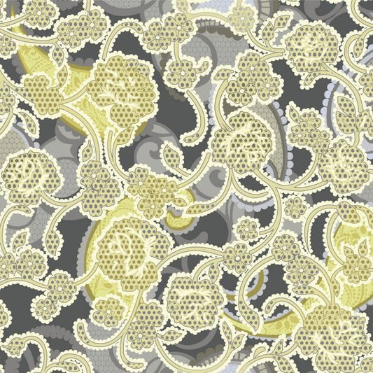 Sheer Romance Lace Couture Silver Fabric - By the yard
