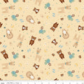 Flannel Baby Boy Animal Toss Yellow