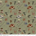Flannel Let's Wander Gone Fishing Sage