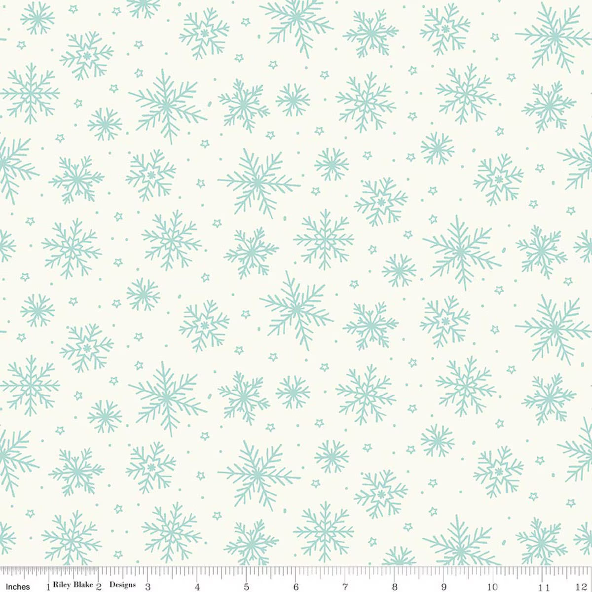 Flannel The North Pole Snowflakes White