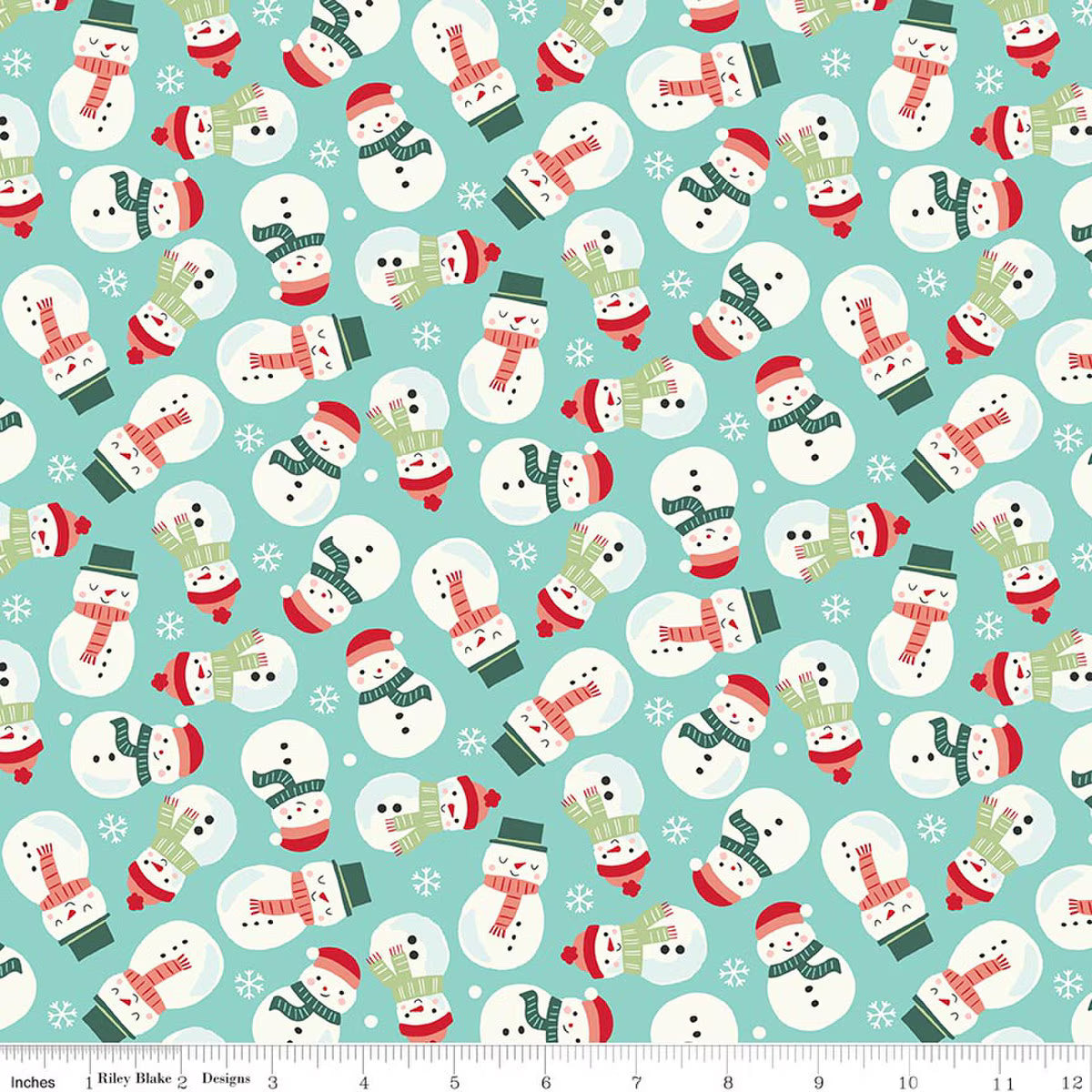 Flannel The North Pole Snowmen Aqua