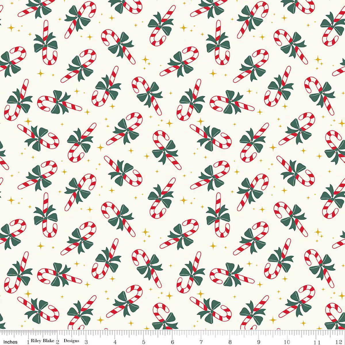 Flannel The North Pole Candy Cane White