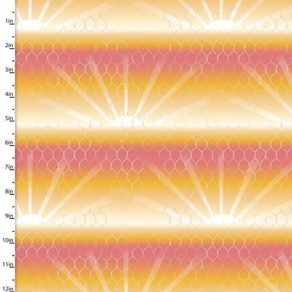 Back to the Farm Sunrise Fabric - By the yard