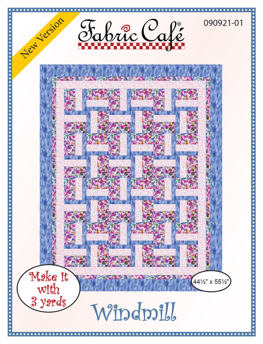 Windmill Quilt Pattern by Fabric Cafe