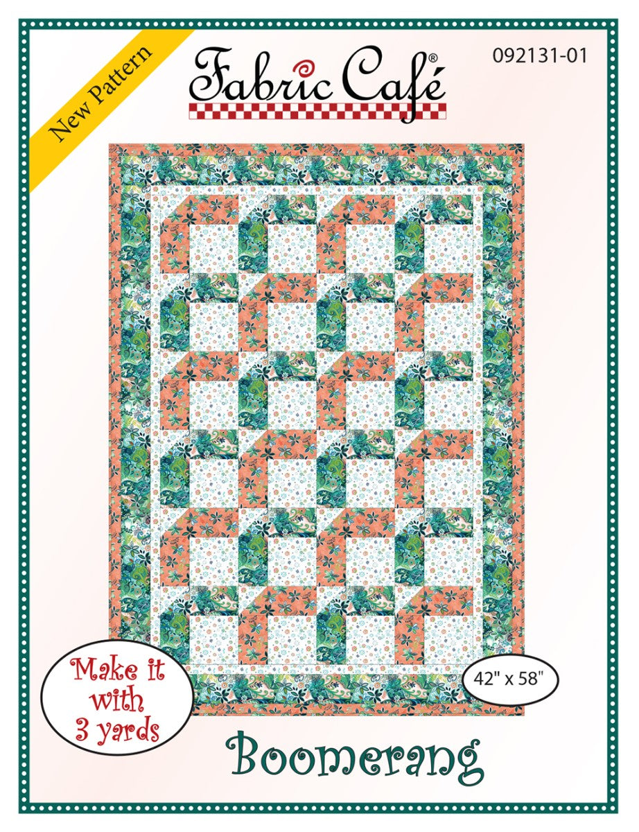 Boomerang Quilt Pattern by Fabric Cafe