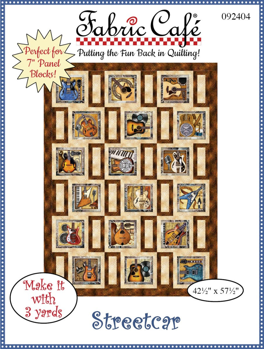 Streetcar Quilt Pattern by Fabric Cafe