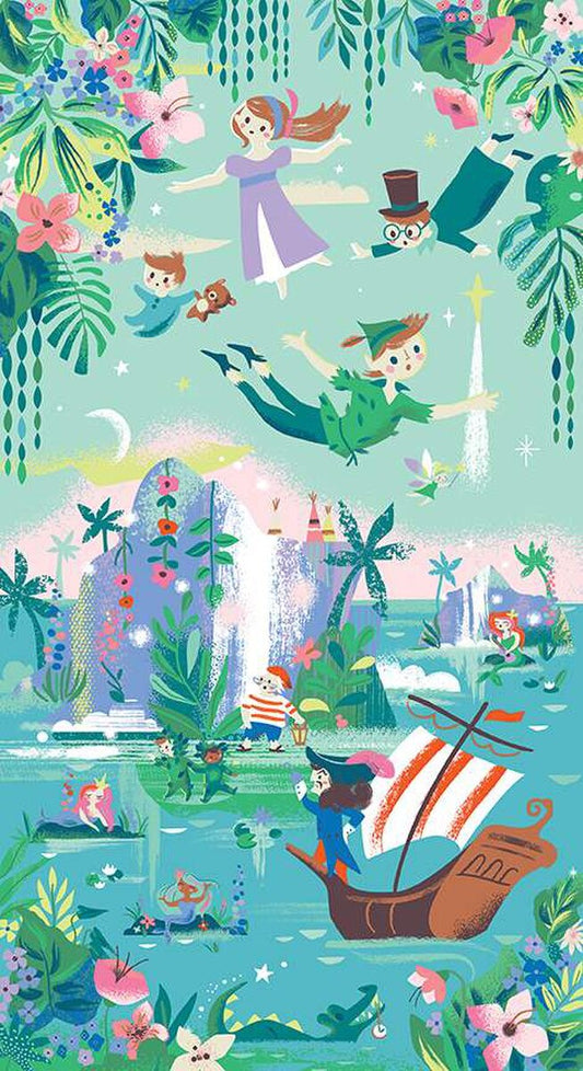 Forever Neverland Fabric Panel 24"