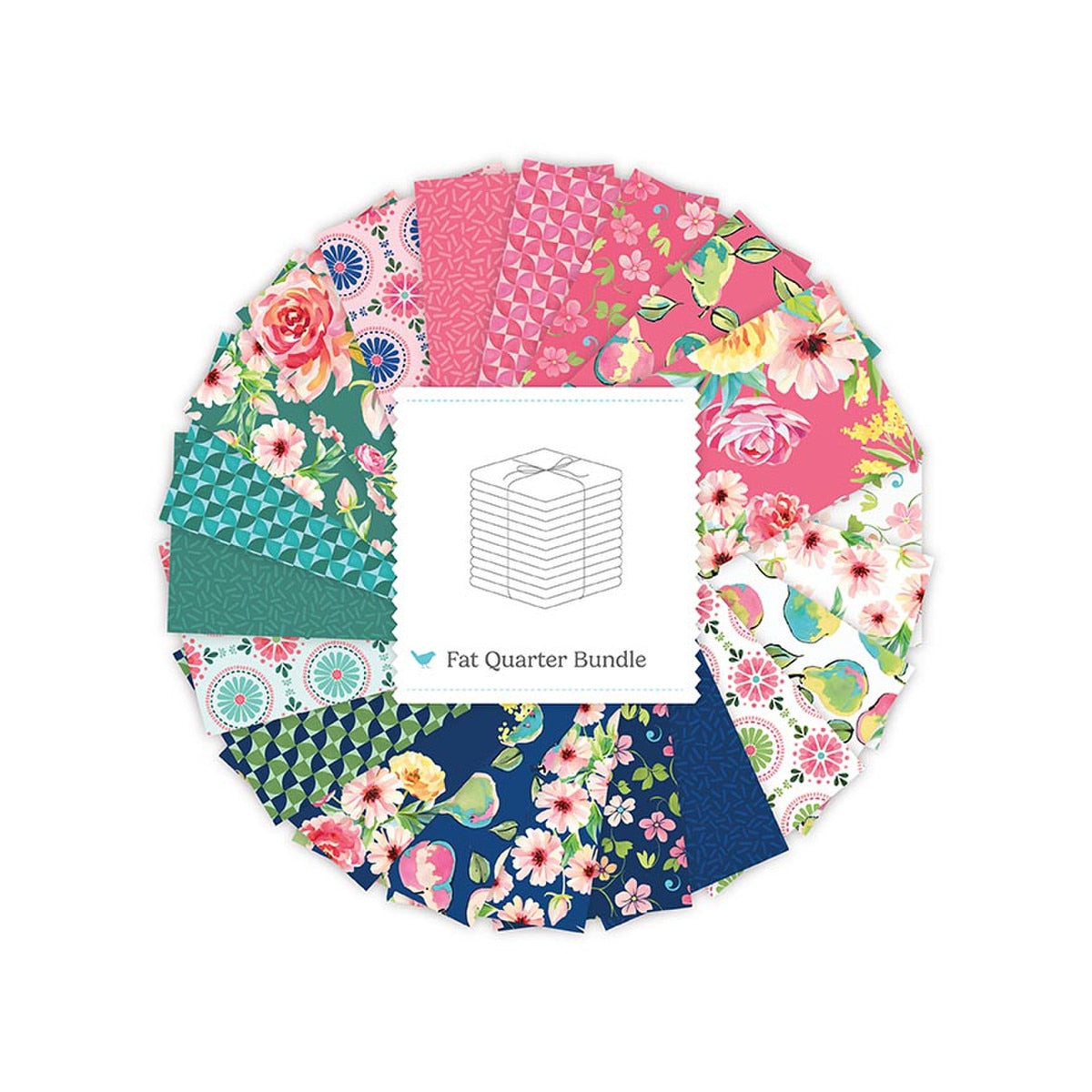 Peonies & Pears Fat Quarter Bundle by Lila Tueller for Riley Blake Designs