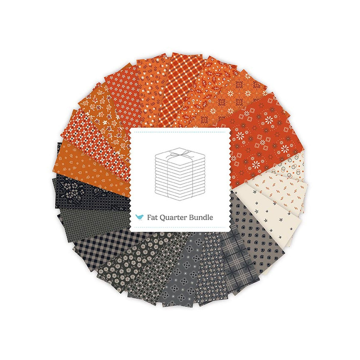 Pumpkin & Licorice Fat Quarter Bundle by Lori Holt for Riley Blake Designs