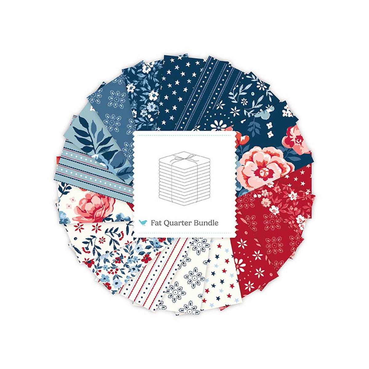 Star-Spangled Garden Fat Quarter Bundle by My Mind's Eye for Riley Blake Designs