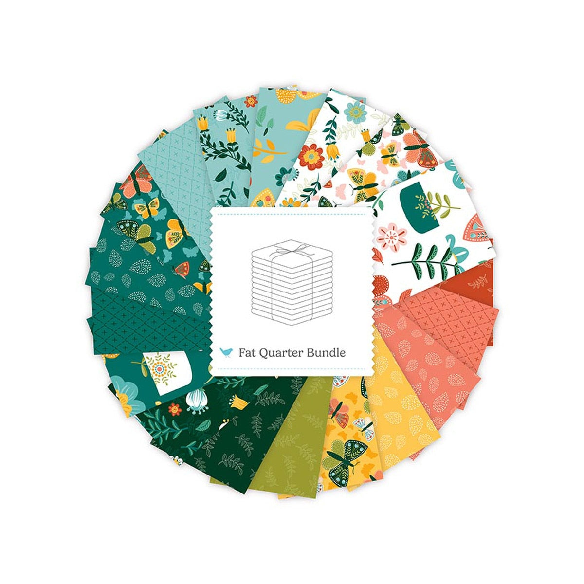 Folk Floral Fat Quarter Bundle by Jennifer Long for Riley Blake Designs