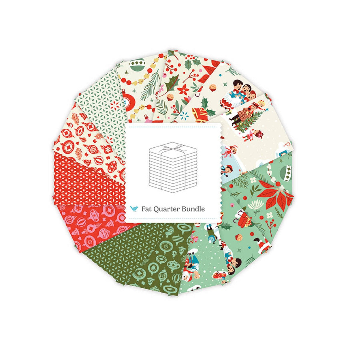 Christmas Cheer Fat Quarter Bundle by Shawn Wallace for Riley Blake Designs