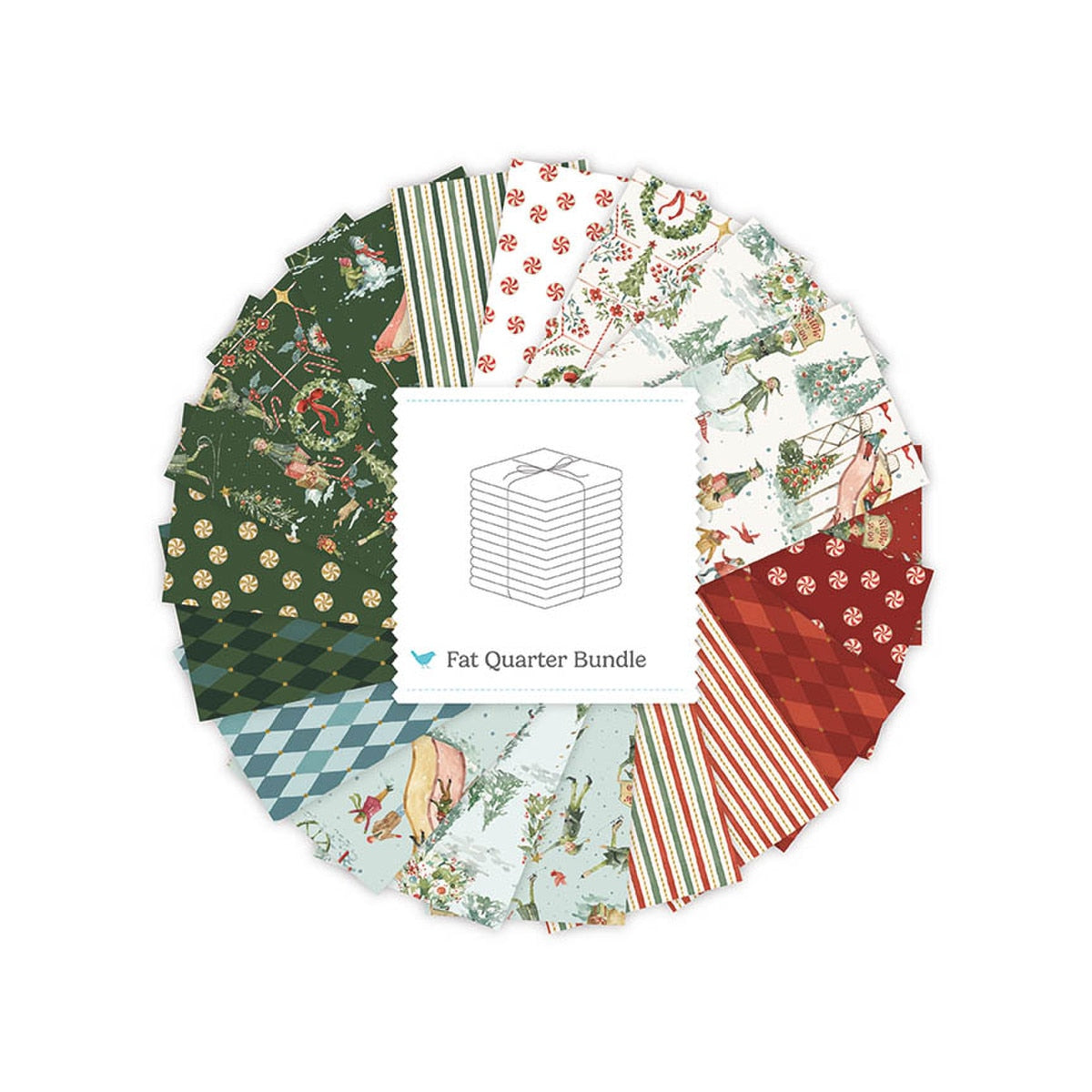 Santa's Fair Fat Quarter Bundle by Lisa Audit for Riley Blake Designs